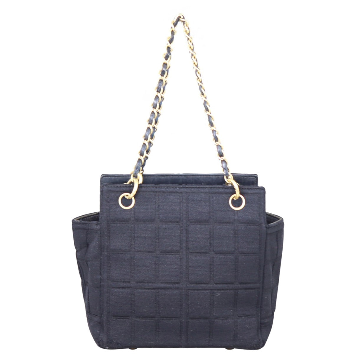 Chanel CC Canvas Chocolate Bar Chain Shoulder Bag Back

