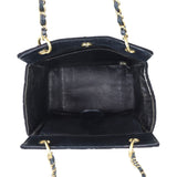 Chanel CC Canvas Chocolate Bar Chain Shoulder Bag Whole interior
