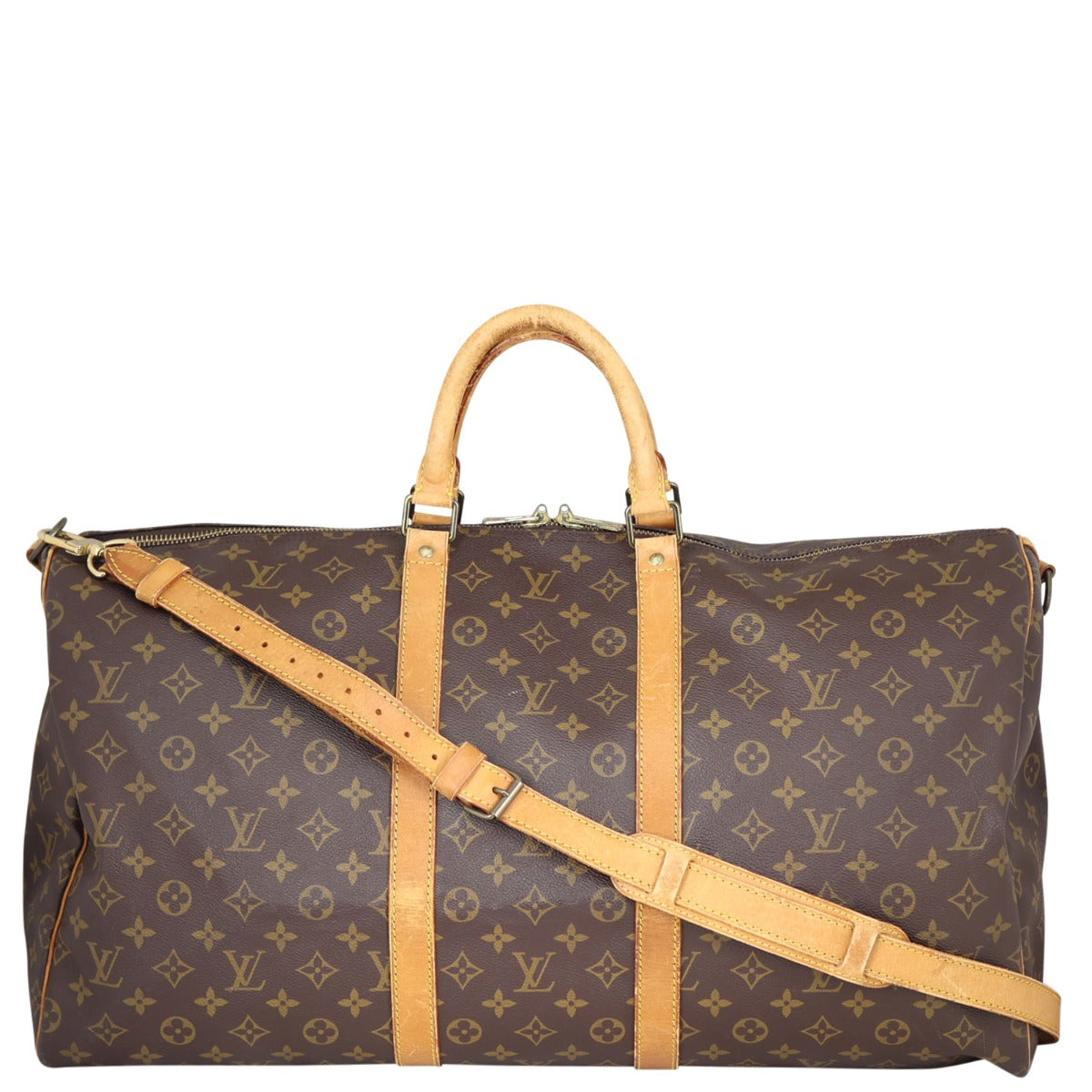 Louis Vuitton Keepall 55 Bandouliere Monogram Front
