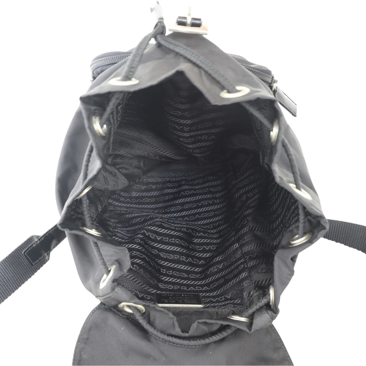 Prada Nylon Backpack Whole interior
