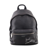 Saint Laurent Toy Embroidered Logo Leather Backpack Front
