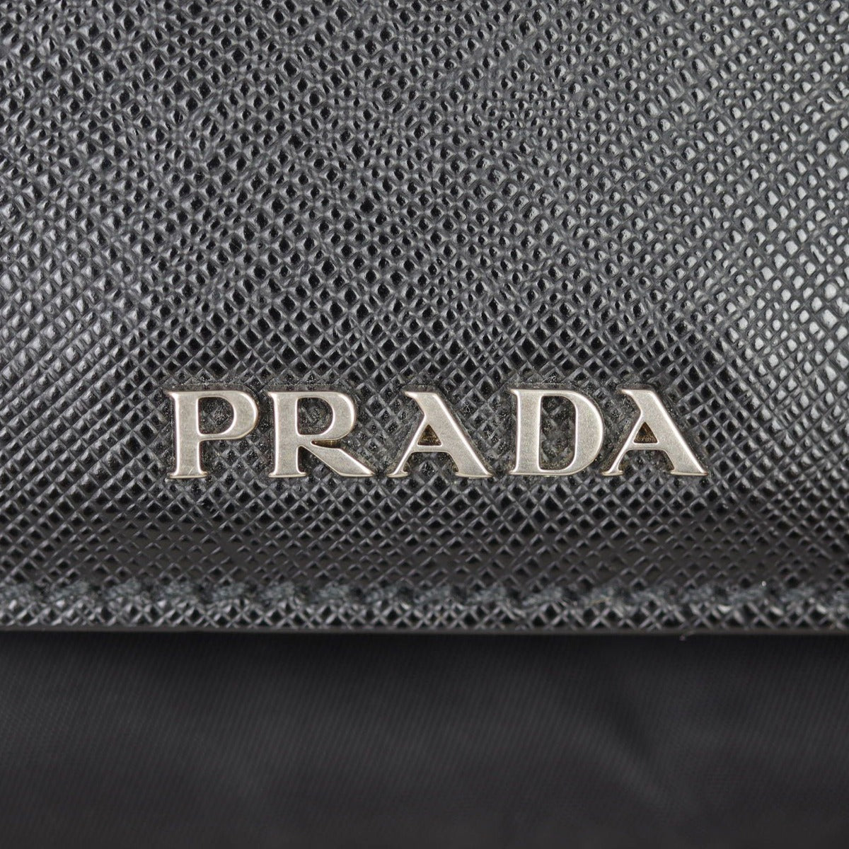 Prada Saffiano Tessuto Chain Shoulder Bag Hardware
