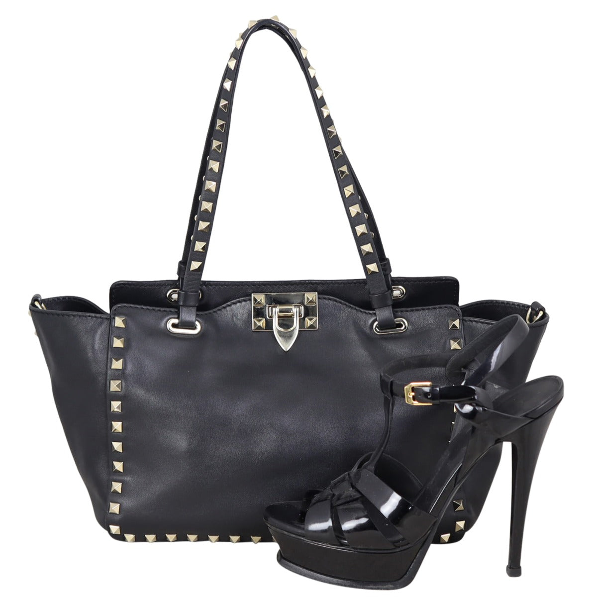 Valentino Rockstud Small Tote Shoe

