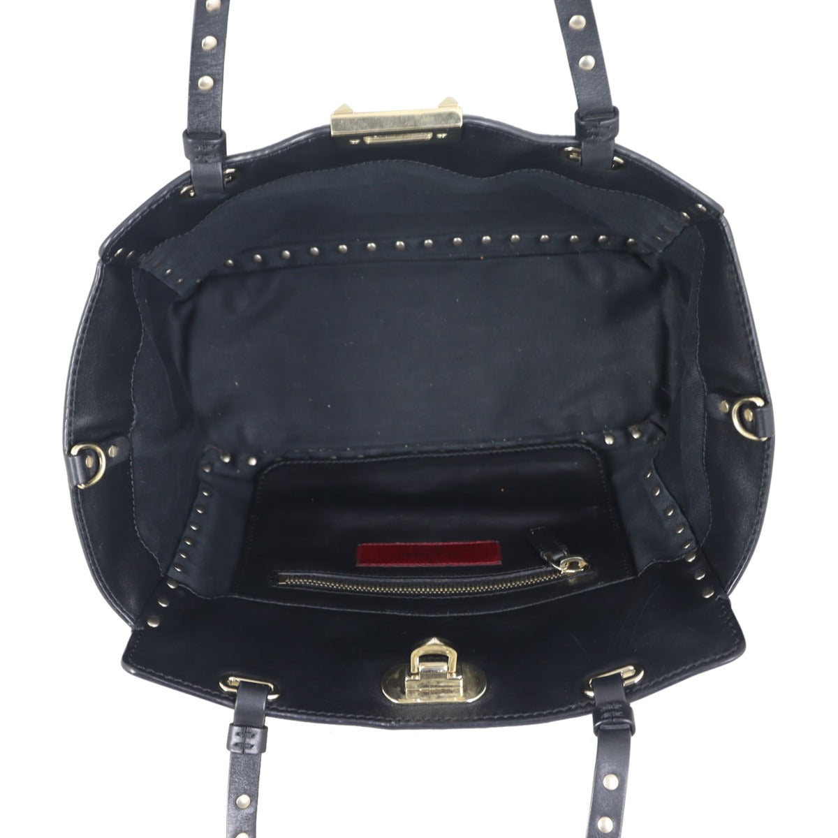 Valentino Rockstud Small Tote Whole interior

