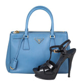 Prada Saffiano Lux Galleria Double Zip Tote Small