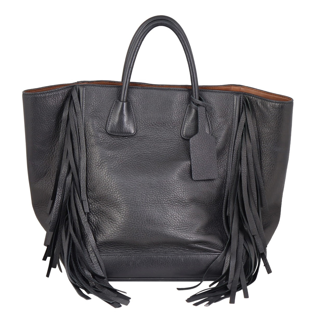 Prada Cervo Fringe Tote Back
