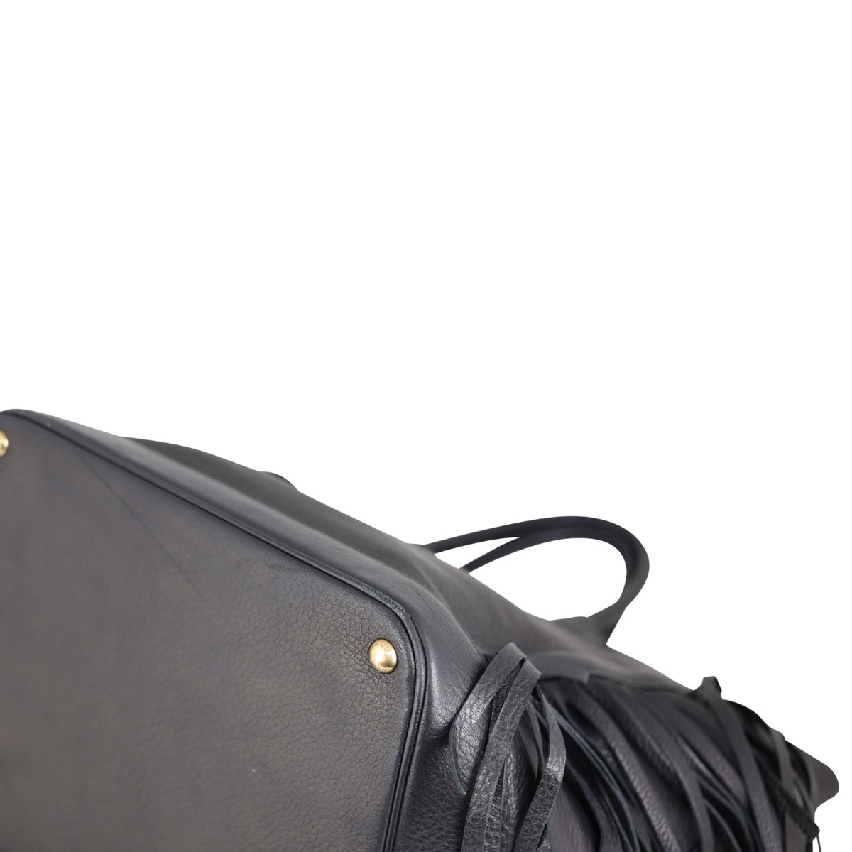 Prada Cervo Fringe Tote Corner
