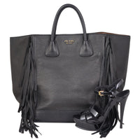 Prada Cervo Fringe Tote Shoe
