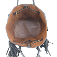 Prada Cervo Fringe Tote Whole interior
