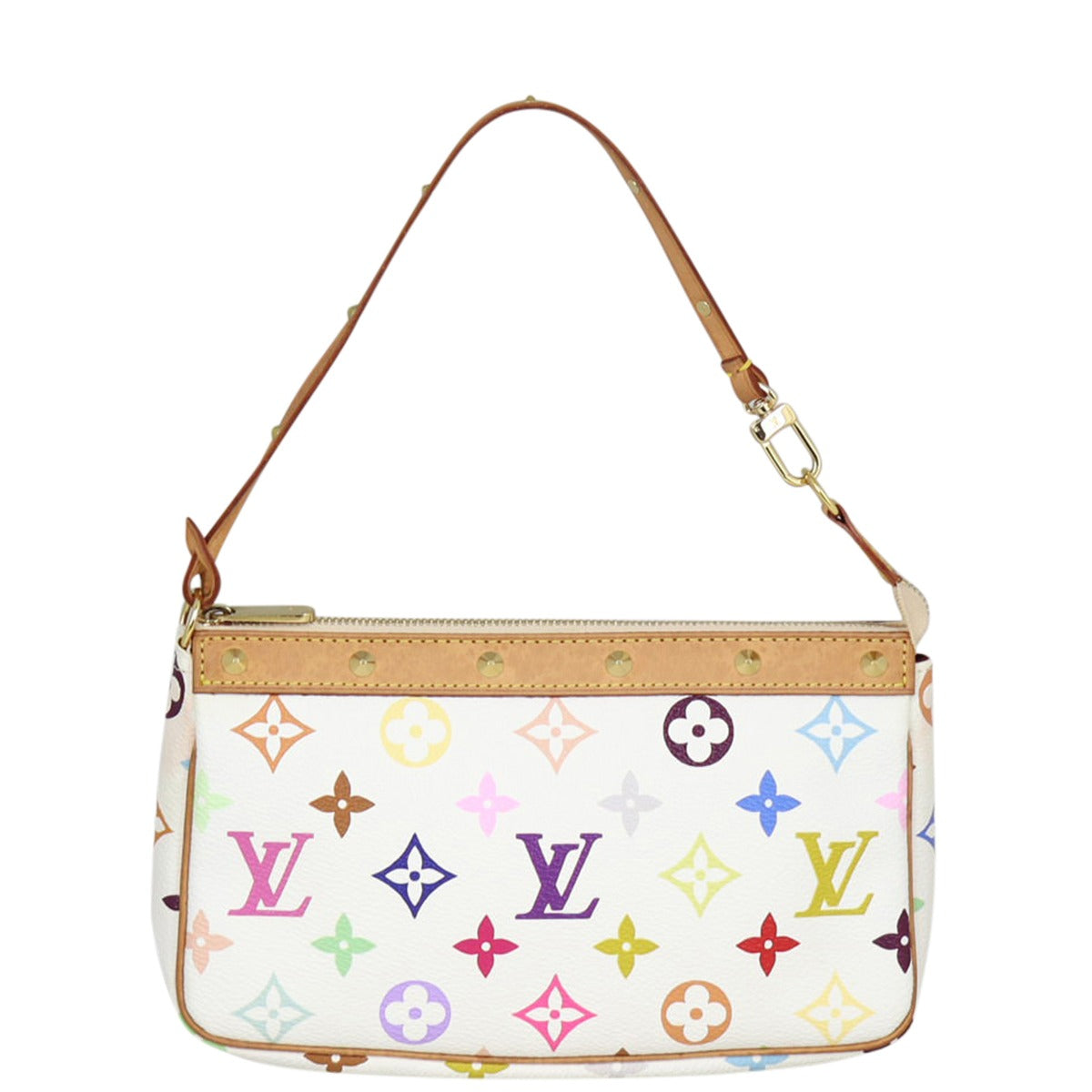 Louis Vuitton Pochette Accessories Monogram Multicolore Front
