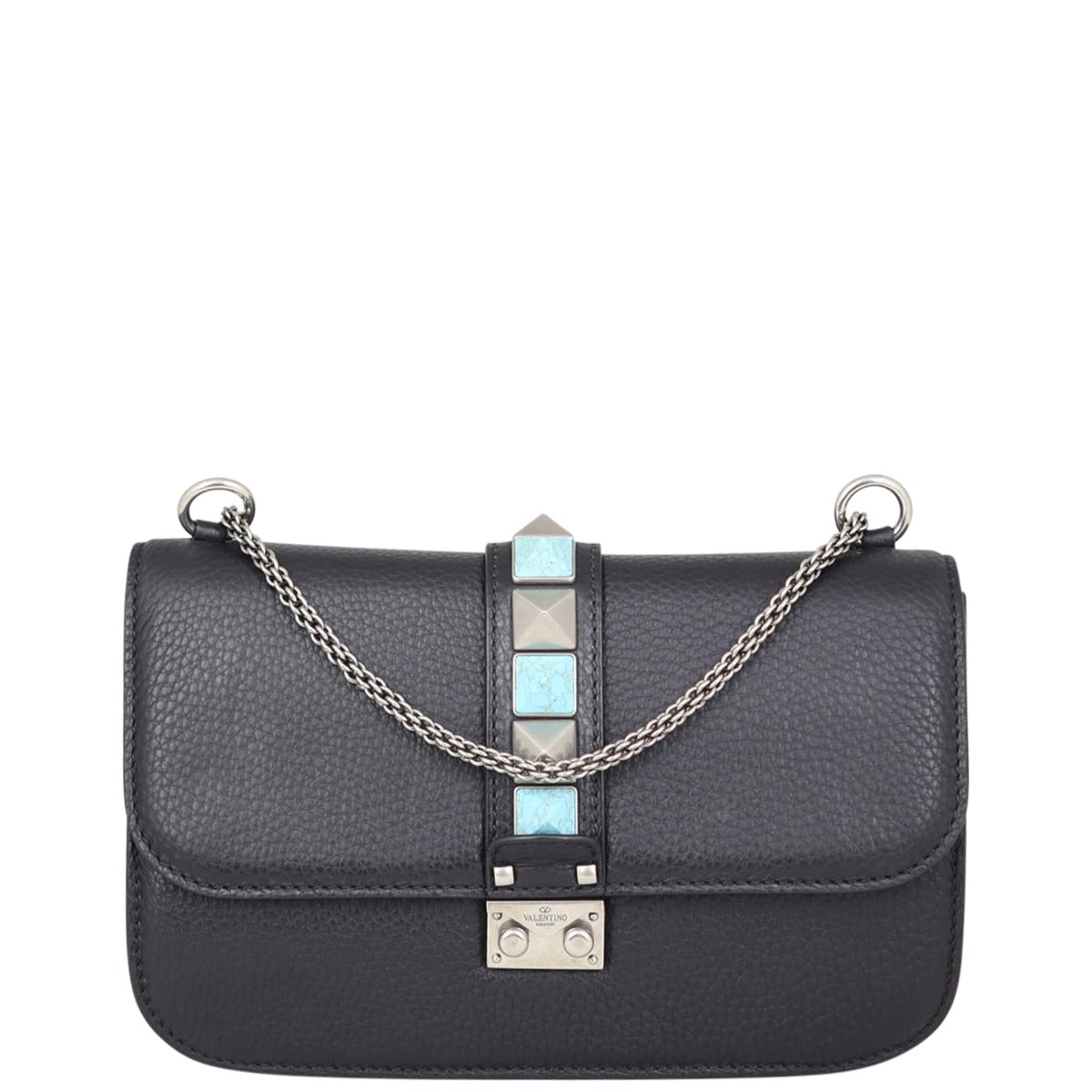 Valentino Glam Lock Medium Shoulder Bag Front
