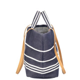 Chanel Denim Large Shopper Tote Side

