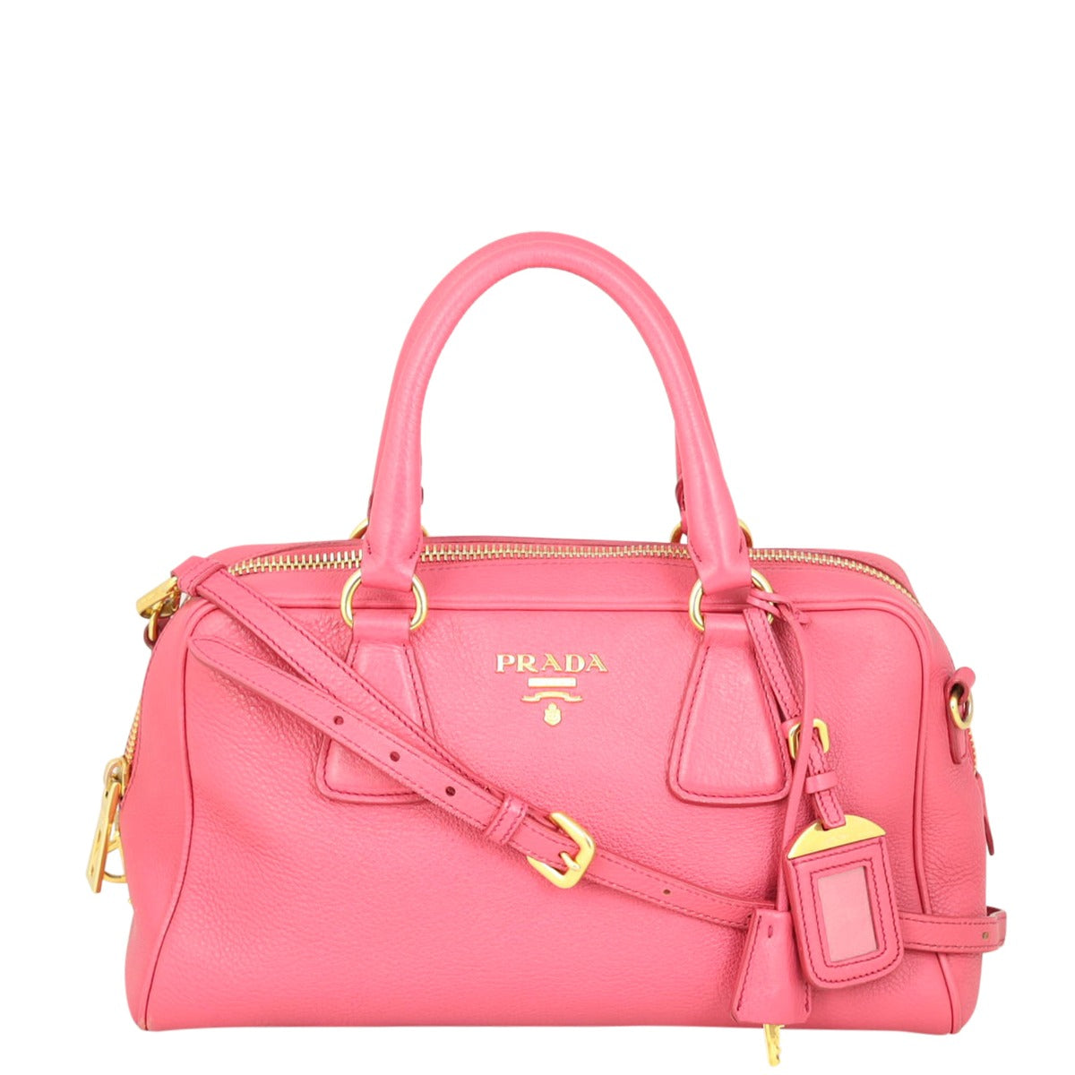 Prada Vitello Daino Bowler Front
