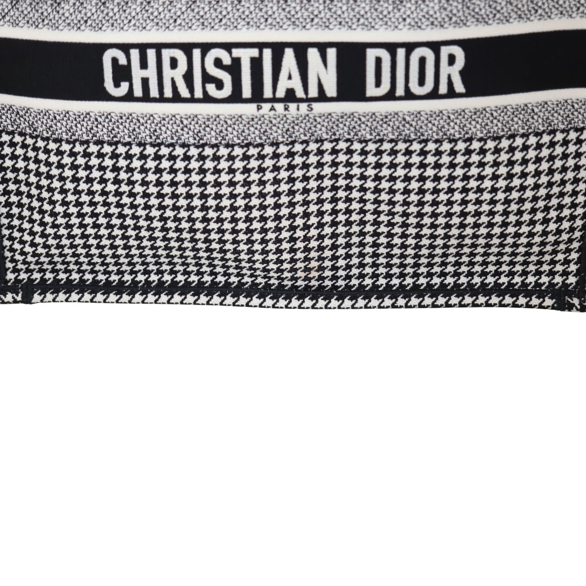 Dior Houndstooth Book Tote Corner