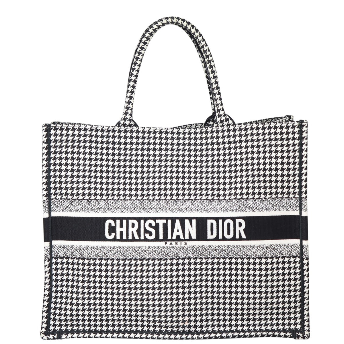 Dior Houndstooth Book Tote Front