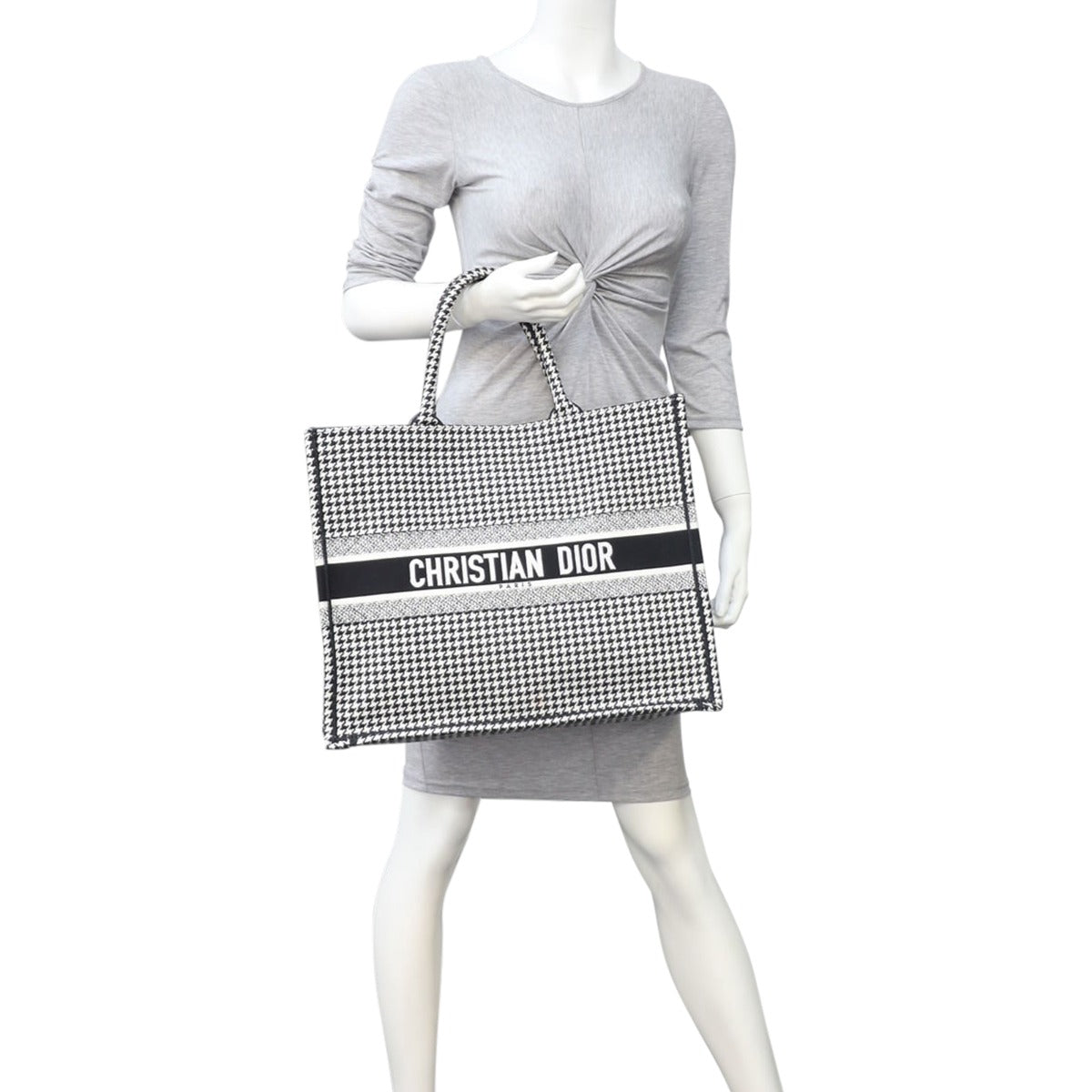Dior Houndstooth Book Tote Mannequin