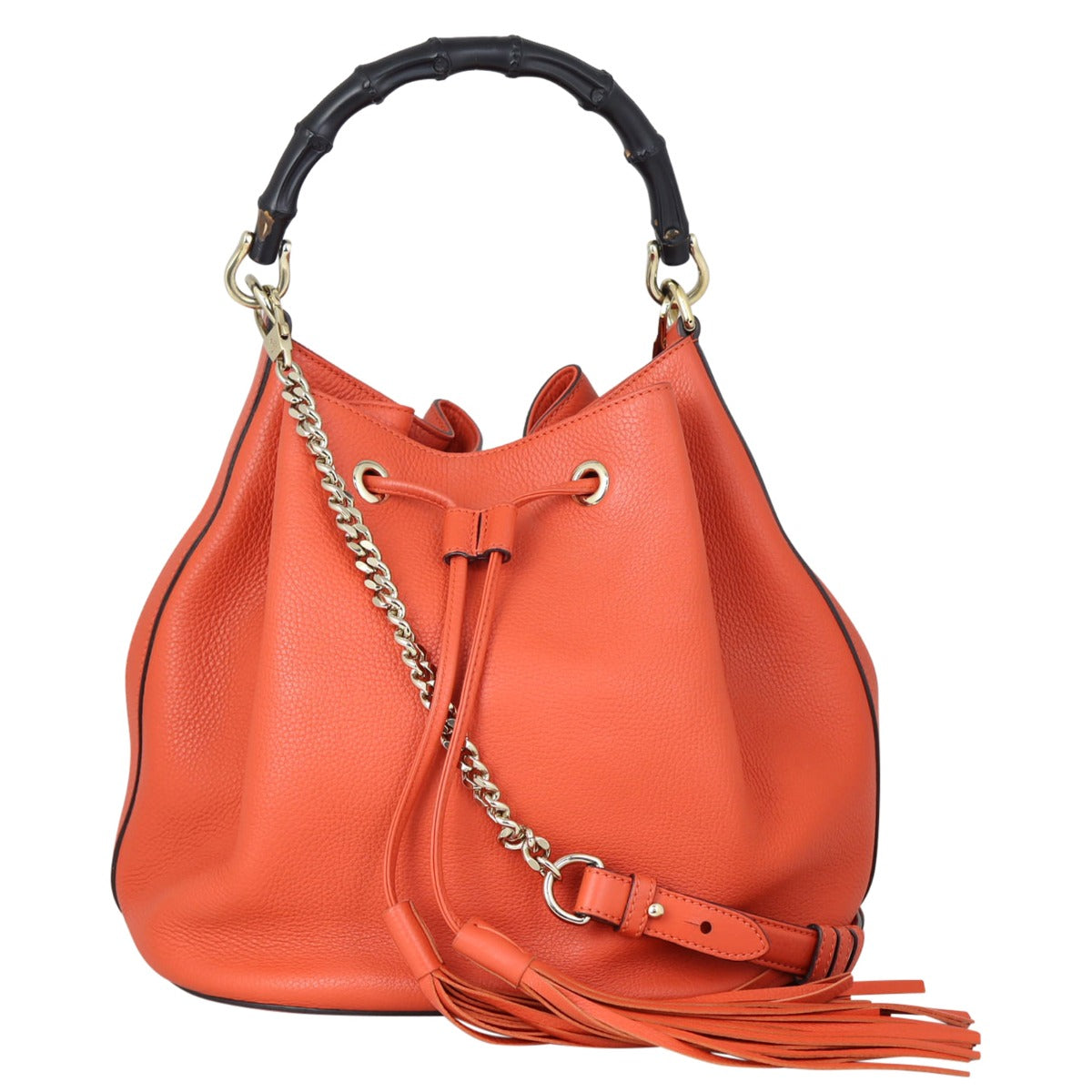 Gucci Miss Bamboo Bucket Bag Front
