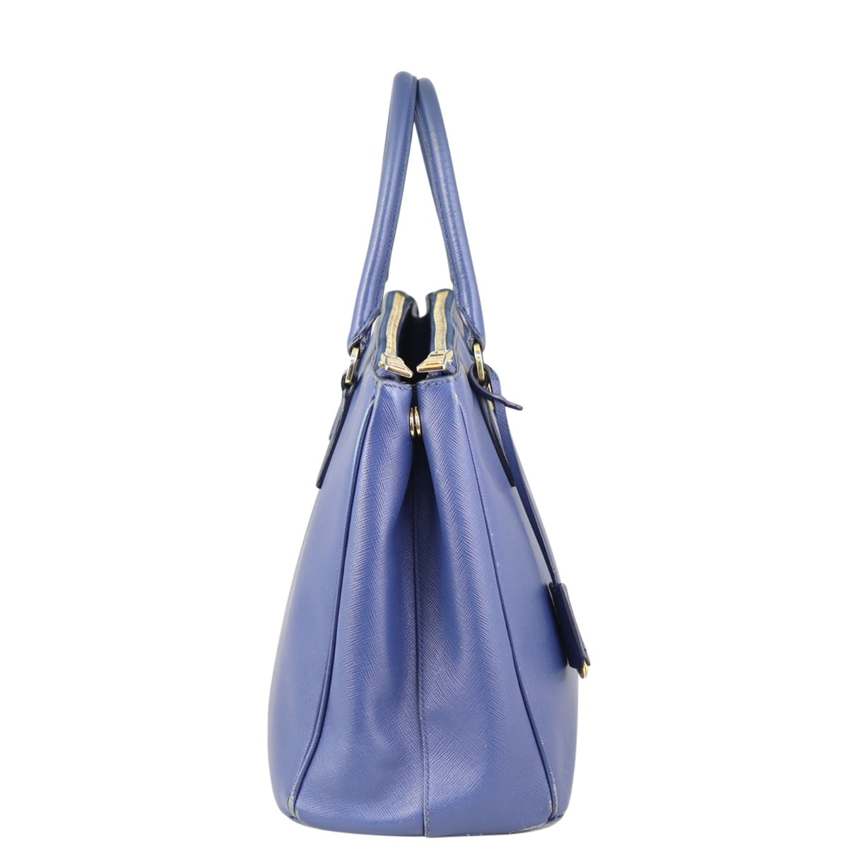 Prada Saffiano Lux Galleria Double Zip Tote Medium Side
