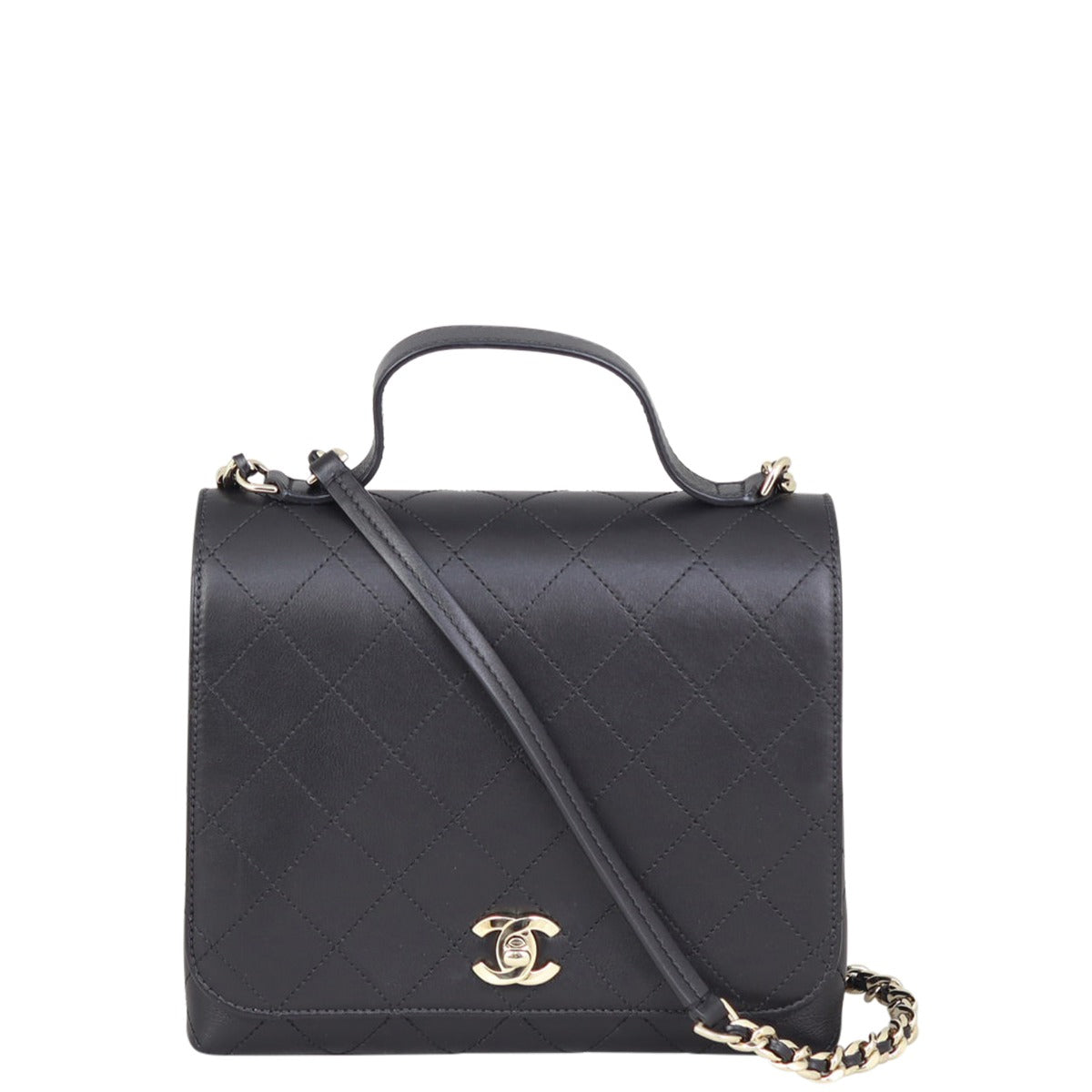 Chanel Small Double Pocket Bag Front
