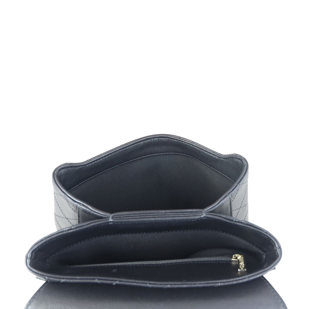 Chanel Small Double Pocket Bag Whole interior
