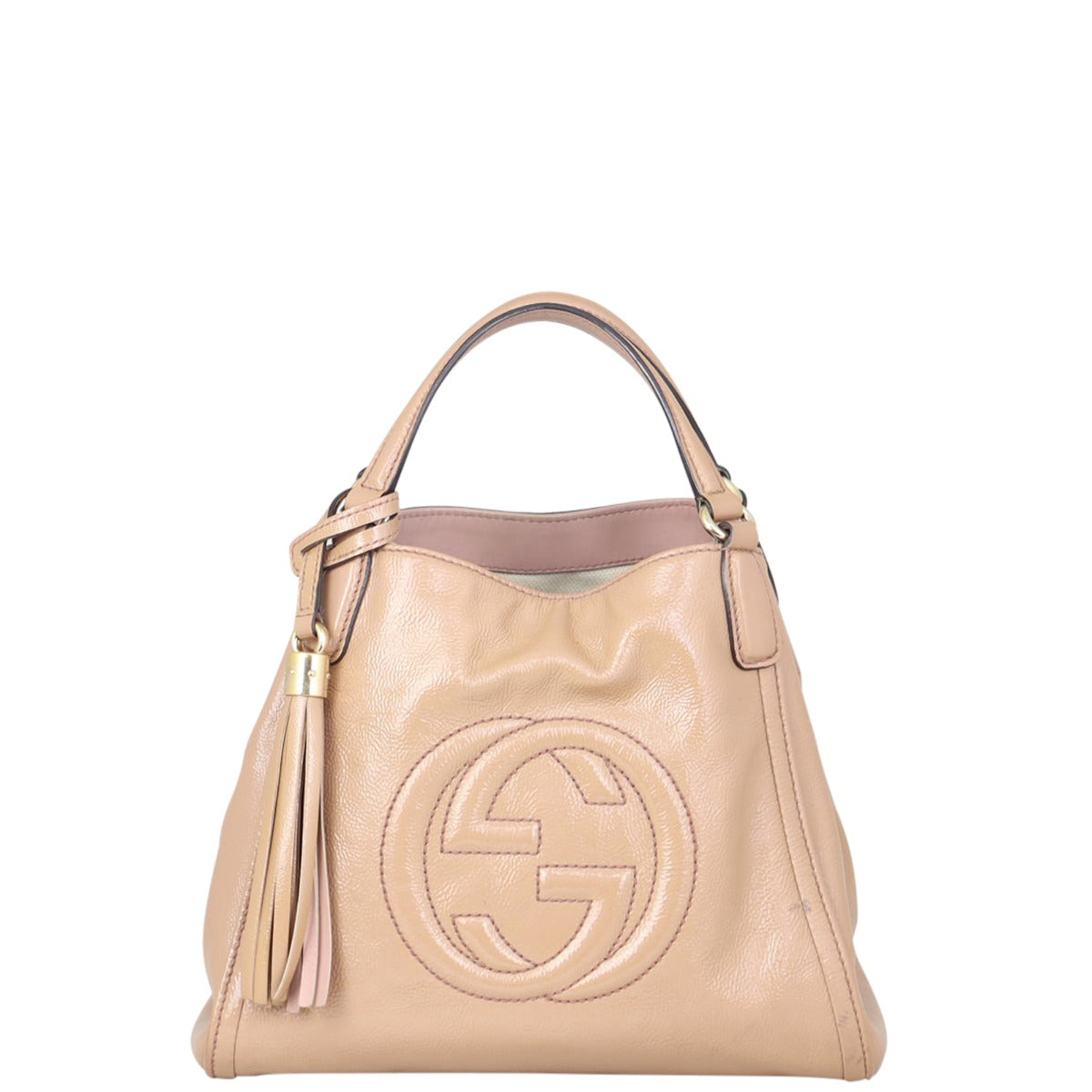 Gucci Soho Patent Small Tote Front
