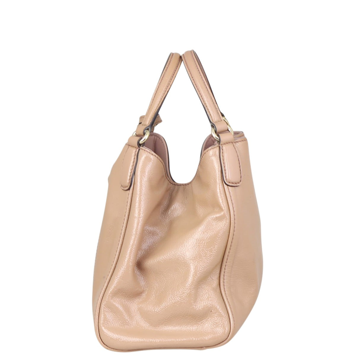 Gucci Soho Patent Small Tote Side
