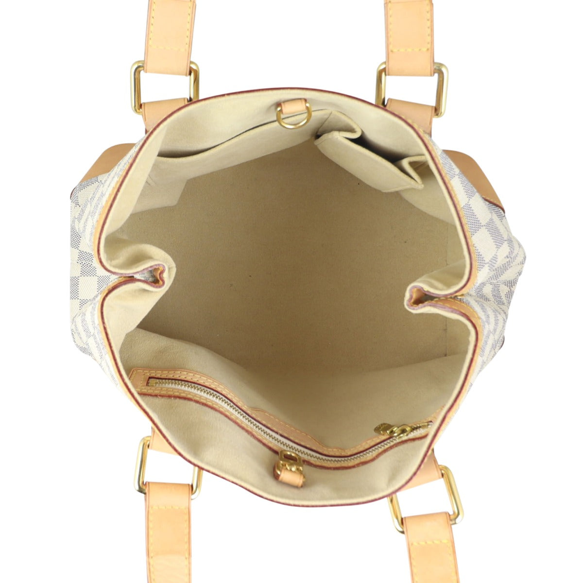 Louis Vuitton Hampstead PM Damier Azur Whole interior
