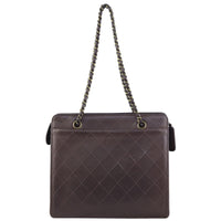 Chanel CC Vintage Front Pocket Shoulder Bag Back
