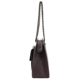 Chanel CC Vintage Front Pocket Shoulder Bag Side
