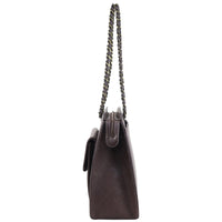 Chanel CC Vintage Front Pocket Shoulder Bag Side
