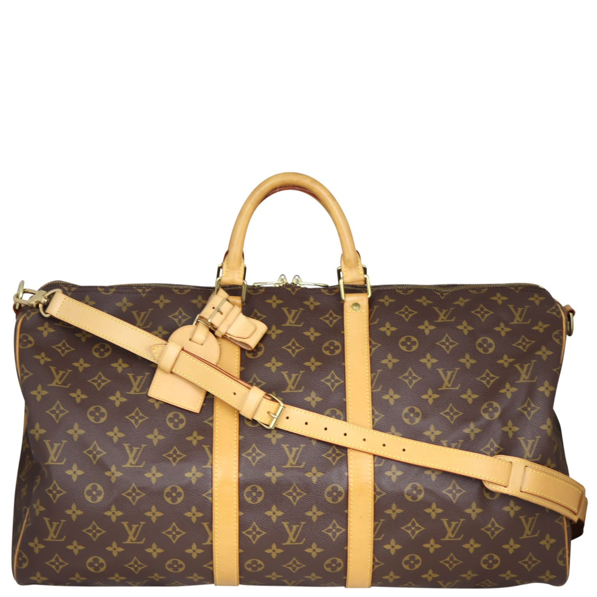 Louis Vuitton Keepall 55 Bandouliere Monogram Front Strap