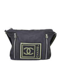 Chanel Nylon CC Logo Sportline Shoulder Bag Front
