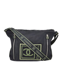 Chanel Nylon CC Logo Sportline Shoulder Bag Front
