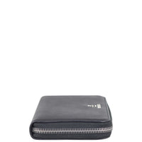 Prada Saffiano Zip Around Wallet Side
