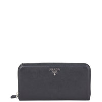 Prada Saffiano Zip Around Wallet Front
