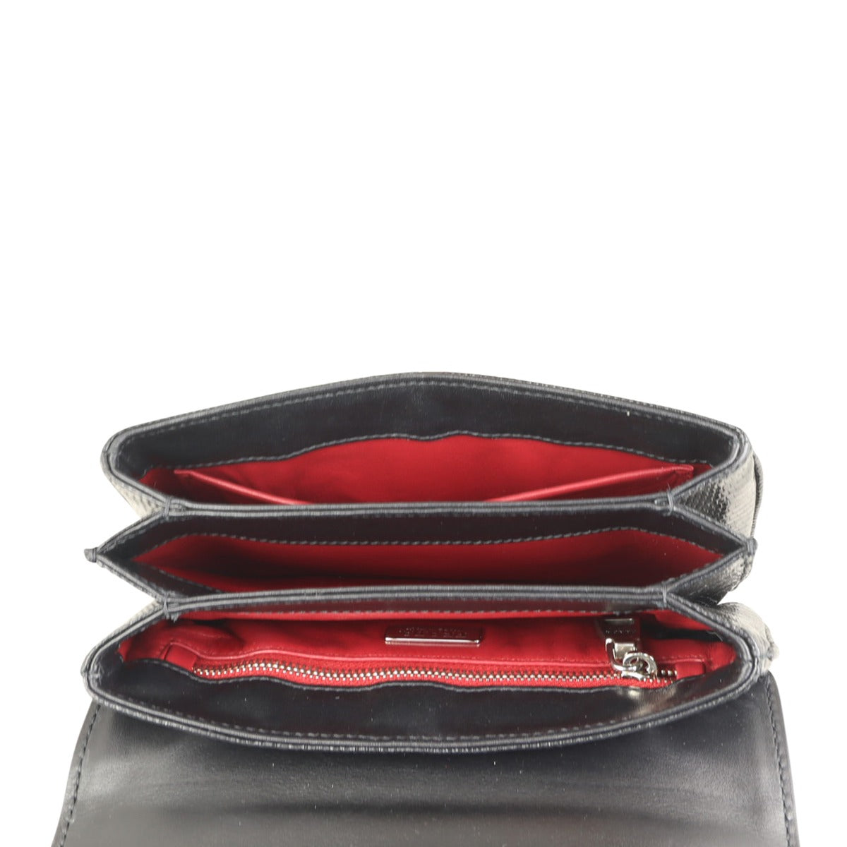 Prada Lucertola Lizard Chain Flap Bag Whole interior
