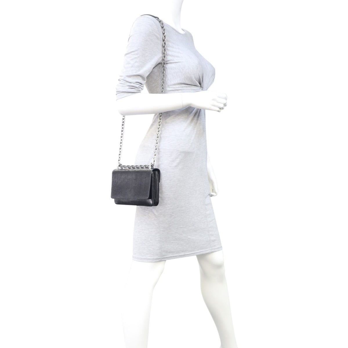 Prada Lucertola Lizard Chain Flap Bag Mannequin

