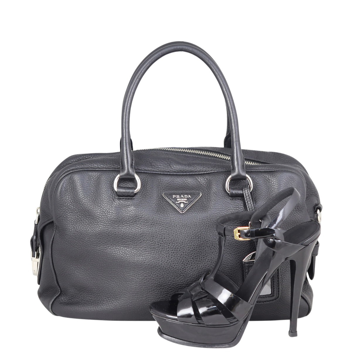 Prada Vitello Daino Bowler Shoe
