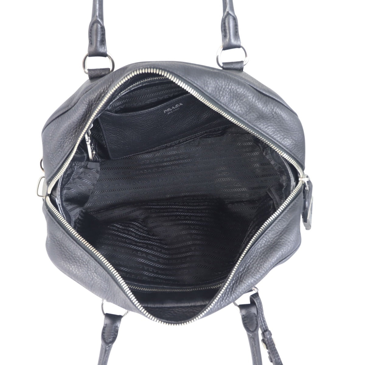 Prada Vitello Daino Bowler Whole interior



