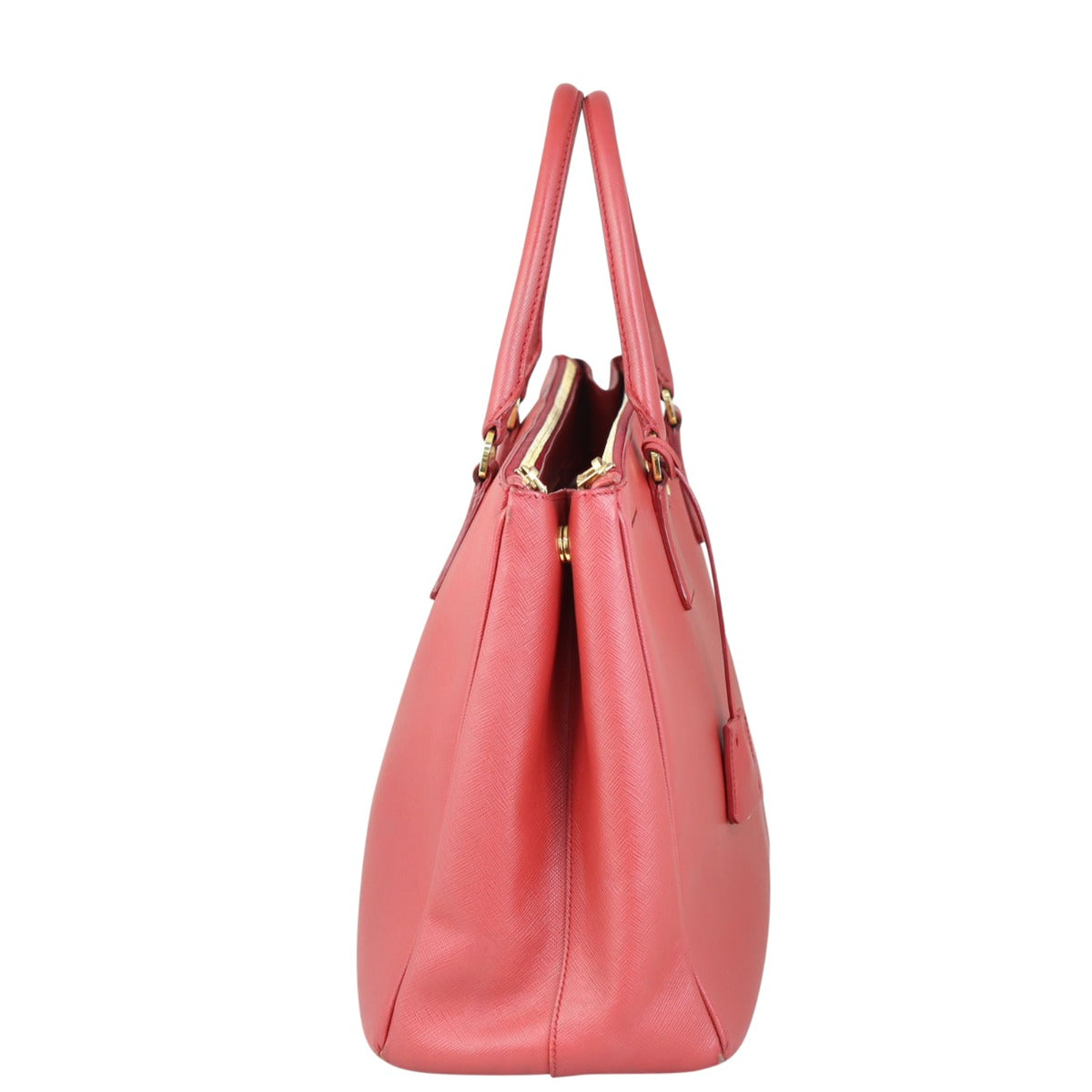 Prada Saffiano Lux Galleria Double Zip Tote Large Side
