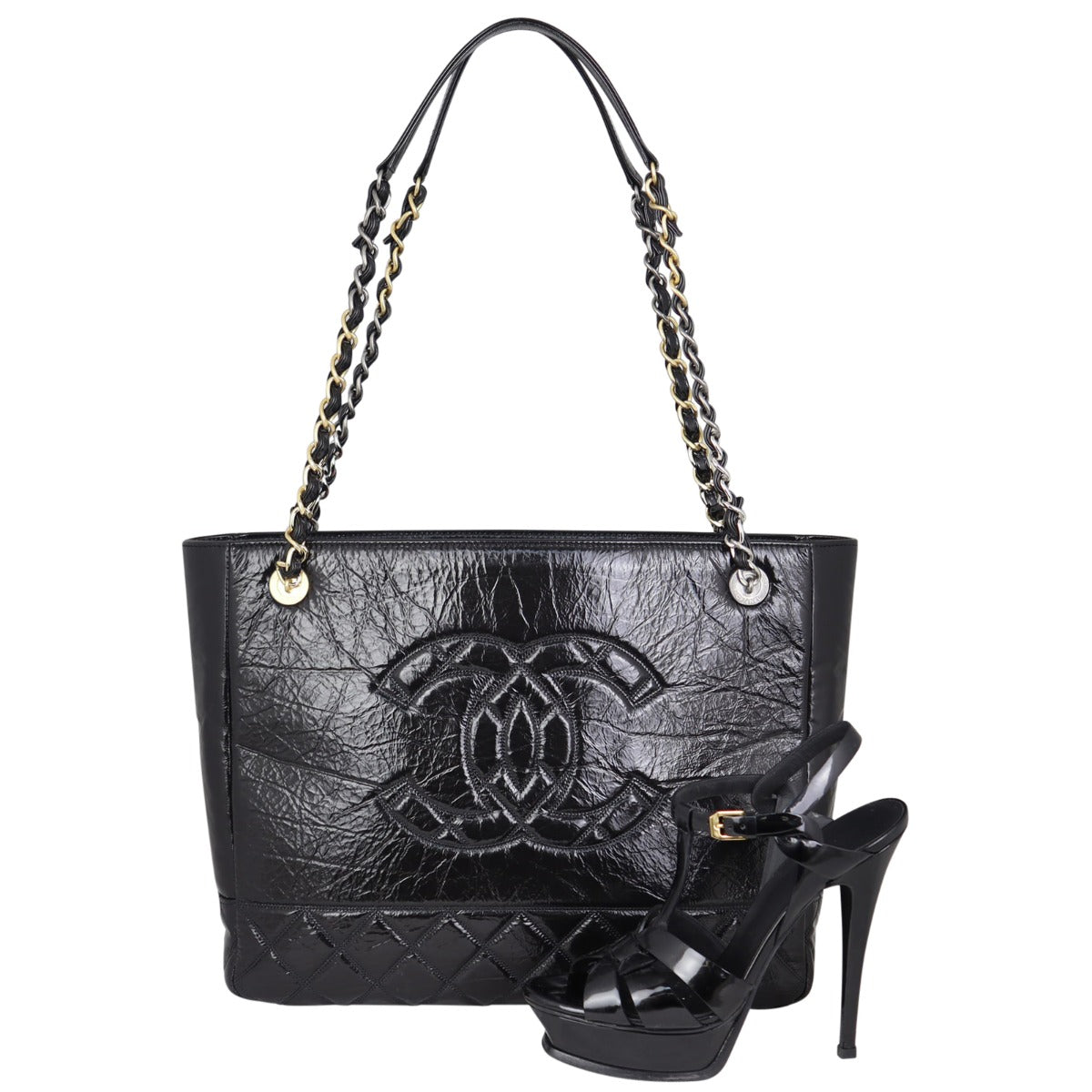 Chanel CC Calfskin Shopping Bag Shoe
