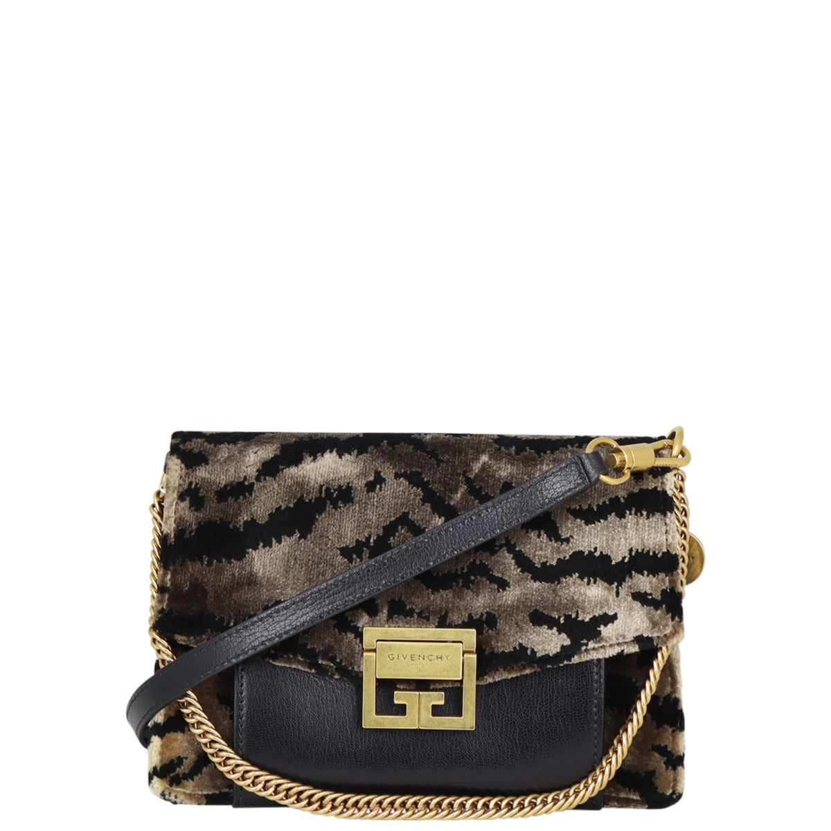 Givenchy GV3 Small Velvet Crossbody Front
