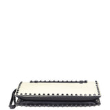 Valentino Rockstud Wristlet Flap Clutch - cream Base

