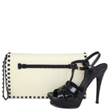 Valentino Rockstud Wristlet Flap Clutch - cream Shoe
