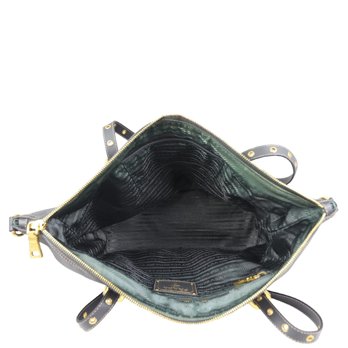 Prada Tessuto & Saffiano Two-Way Tote Whole interior
