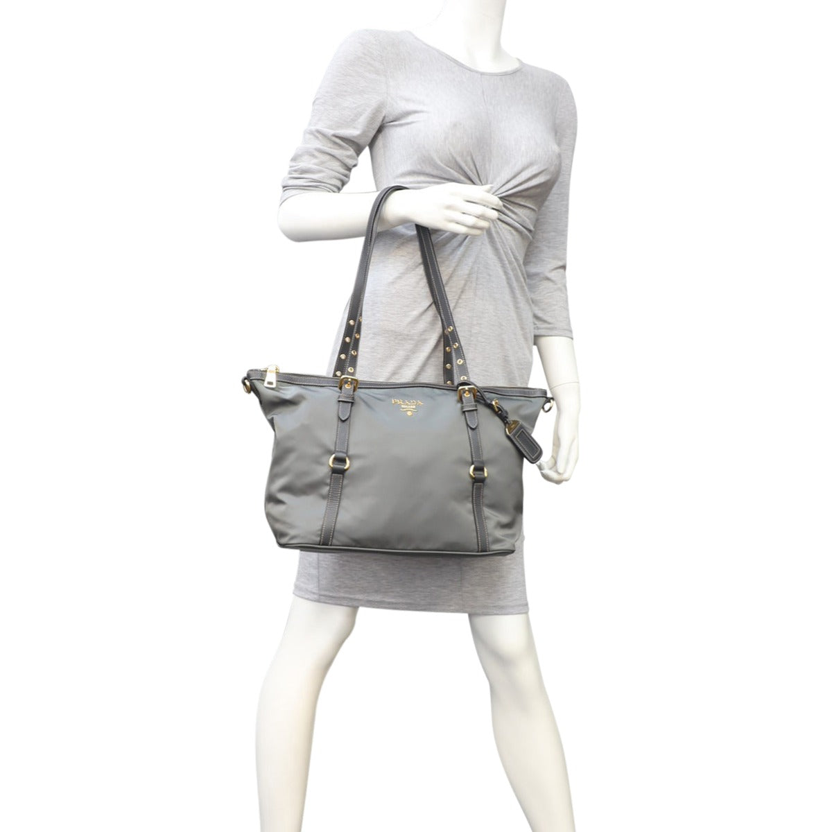 Prada Tessuto & Saffiano Two-Way Tote Mannequin
