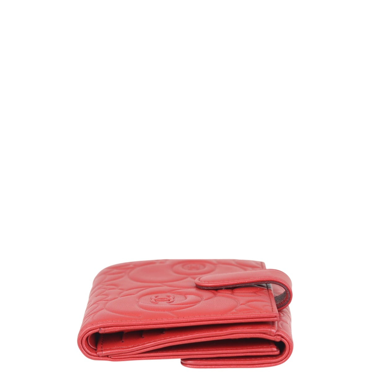 Chanel Camellia Compact Wallet Side
