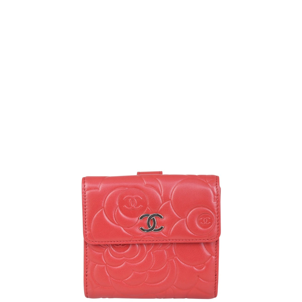 Chanel Camellia Compact Wallet Front
