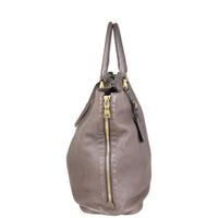 Prada Vitello Cervo Expandable Shopper Tote Side
