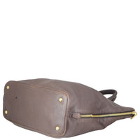 Prada Vitello Cervo Expandable Shopper Tote Corner
